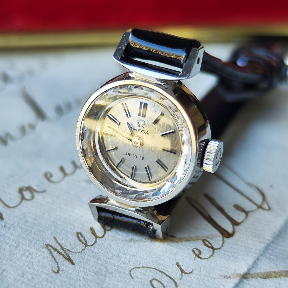 OH済み】OMEGA オメガ DE VILLE デビル カットガラス 手巻き腕時計