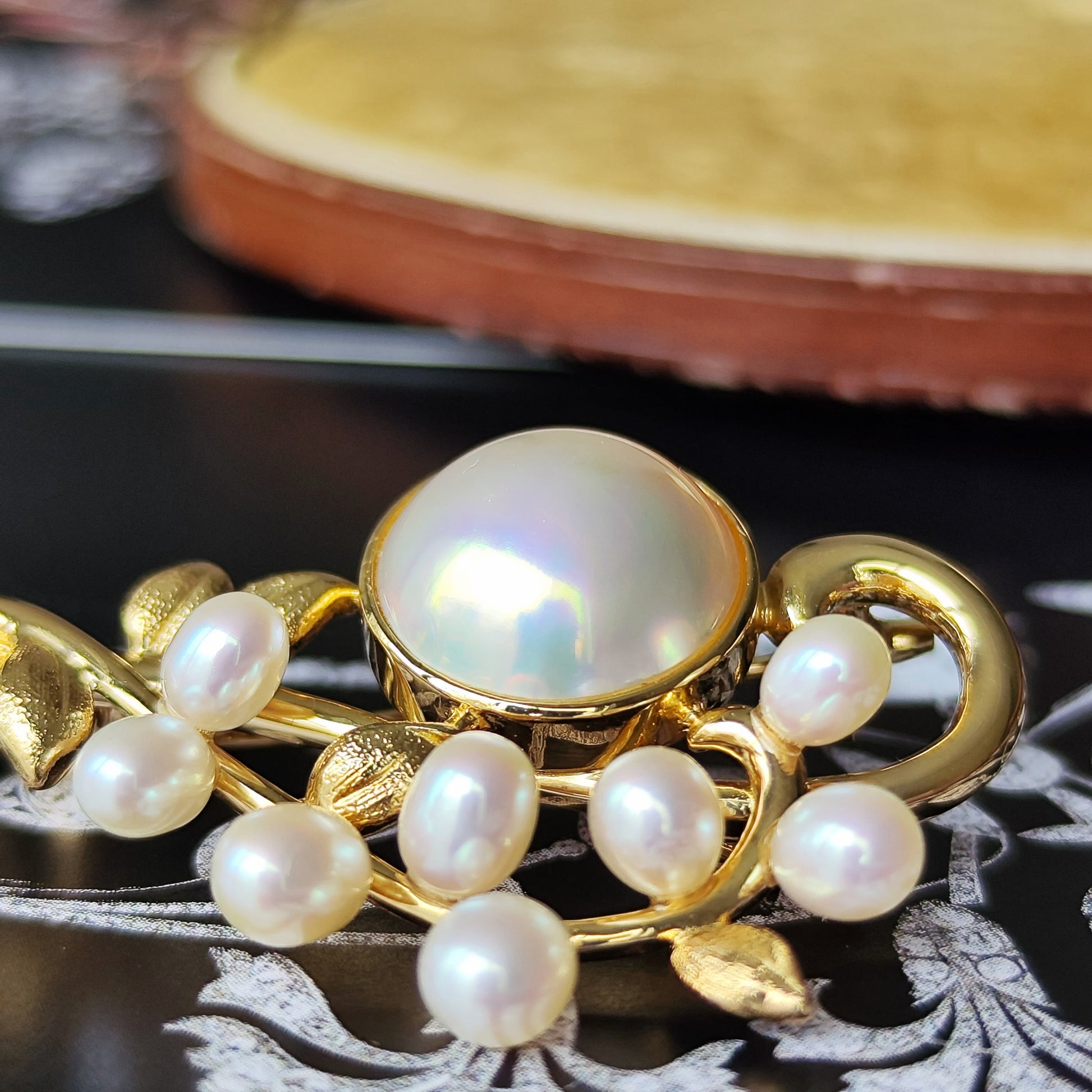 TASAKI 田崎真珠 マベパール 淡水真珠 ブローチ 兼 ペンダントトップ