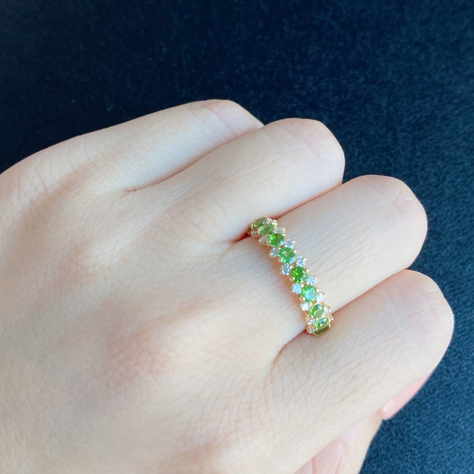 天然デマントイドガーネット 天然ダイヤモンド リング – Mico宝飾店