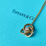 TIFFANY &Co ティファニートリプルラウンドネックレス ダイヤモンド 18金YG