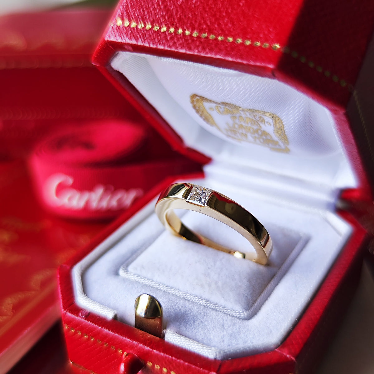 Cartier カルティエ タンクリング ダイヤモンド 18金YG 55
