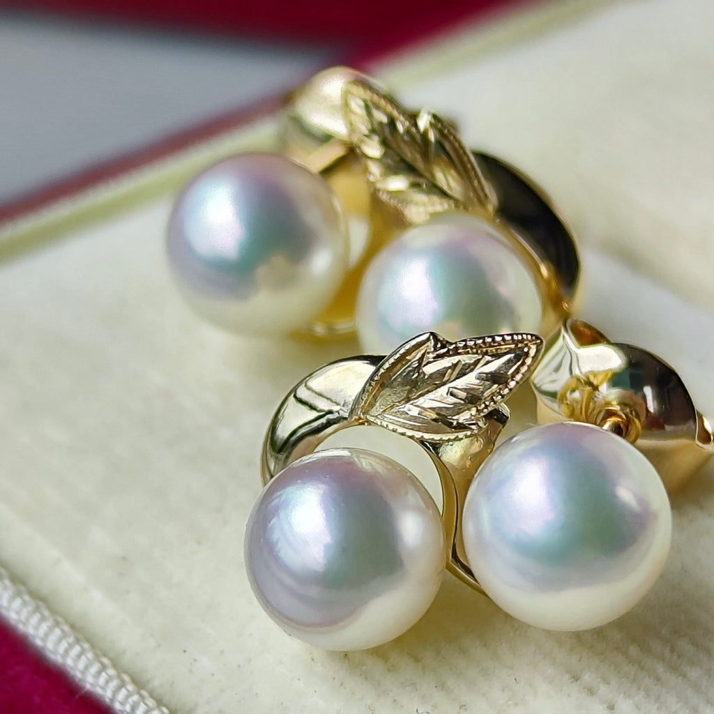 【オールドミキモト 】MIKIMOTO ミキモト あこや真珠 14金 ピアス