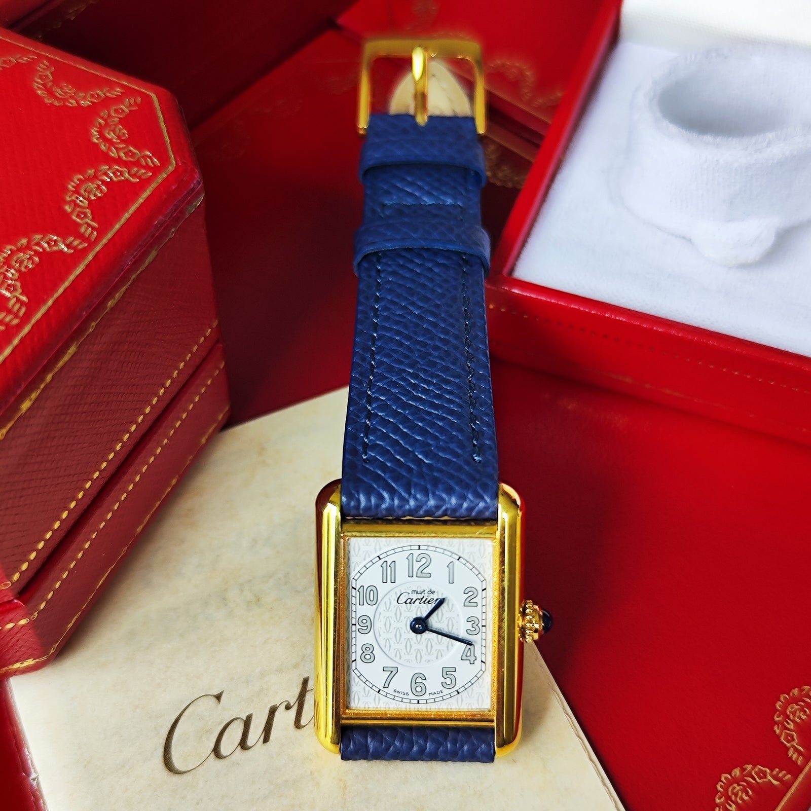 Cartier カルティエ マストタンク MM テレフォンダイヤル クォーツ