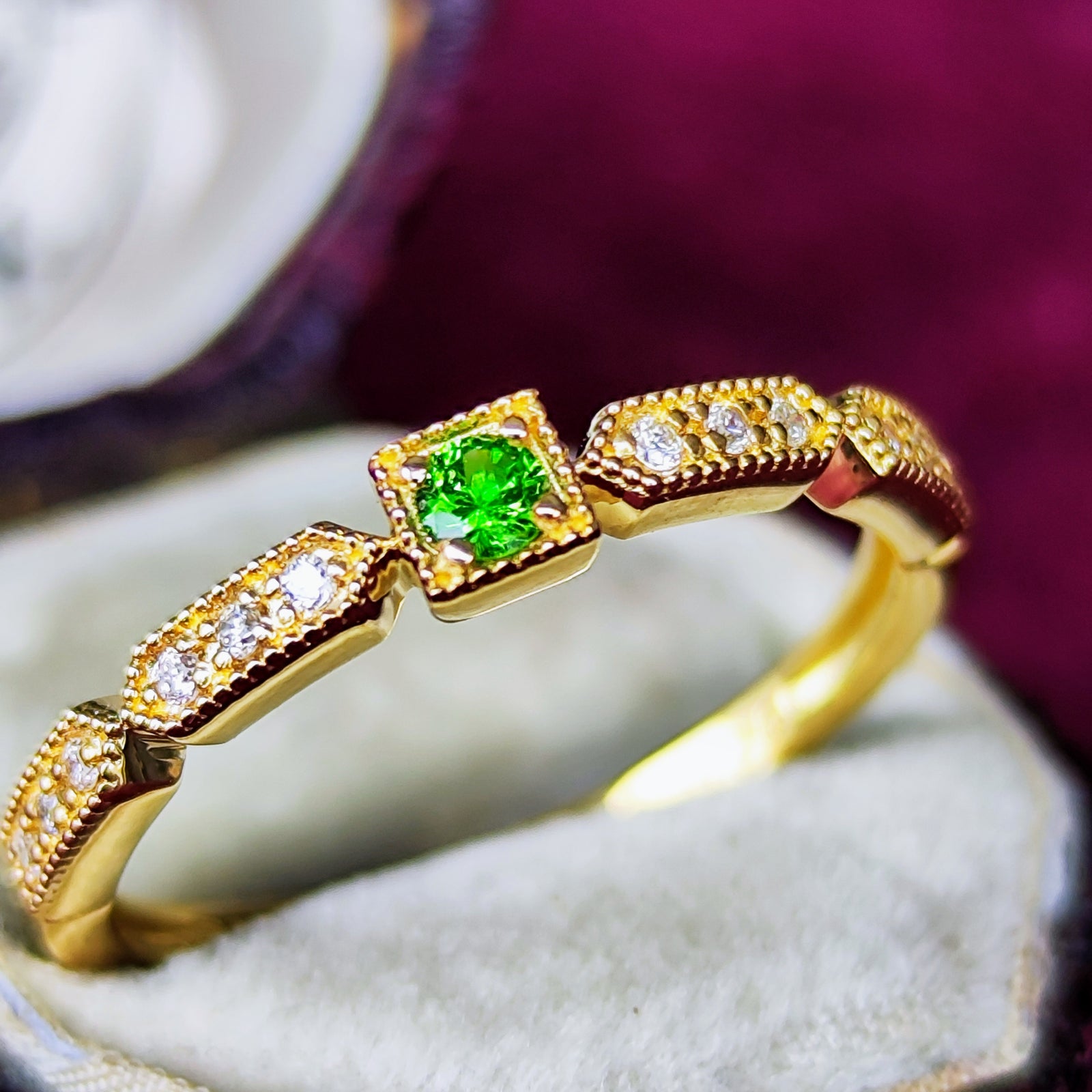 天然デマントイドガーネット 天然ダイヤモンド リング – Mico宝飾店