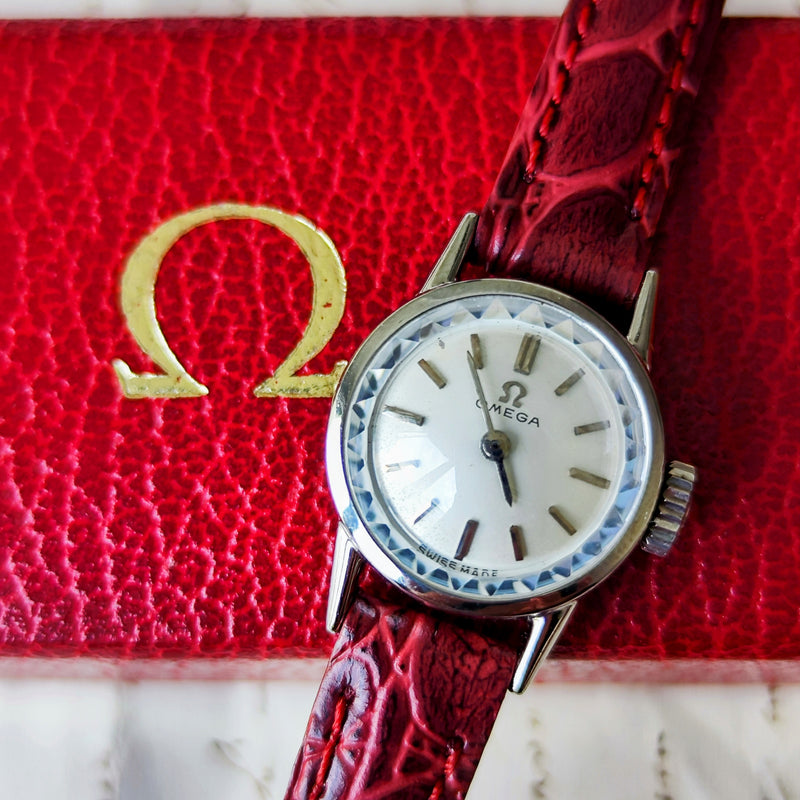 【OH済み】OMEGA オメガ カットガラス 手巻き腕時計