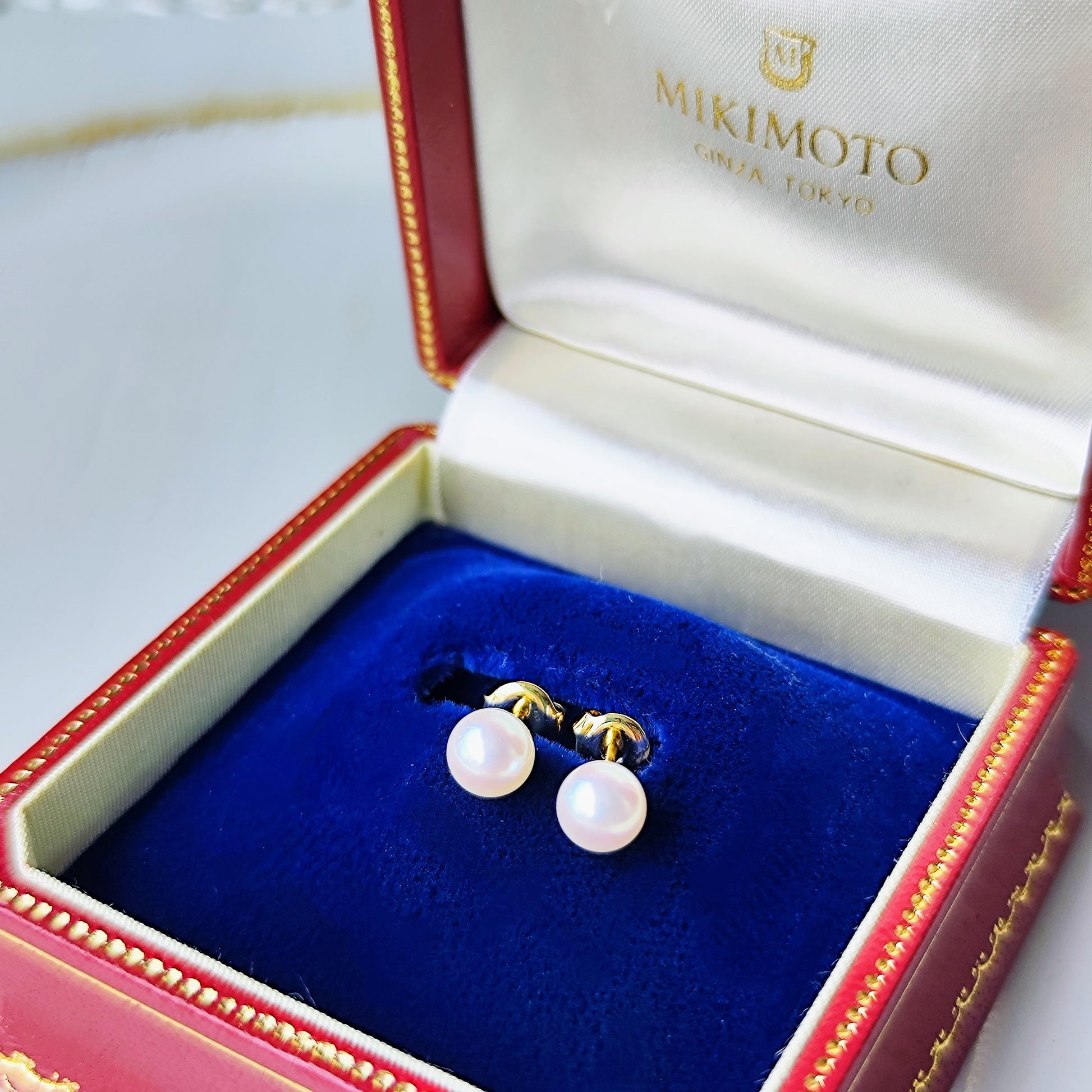 MIKIMOTO ミキモト あこや真珠 一粒ピアス