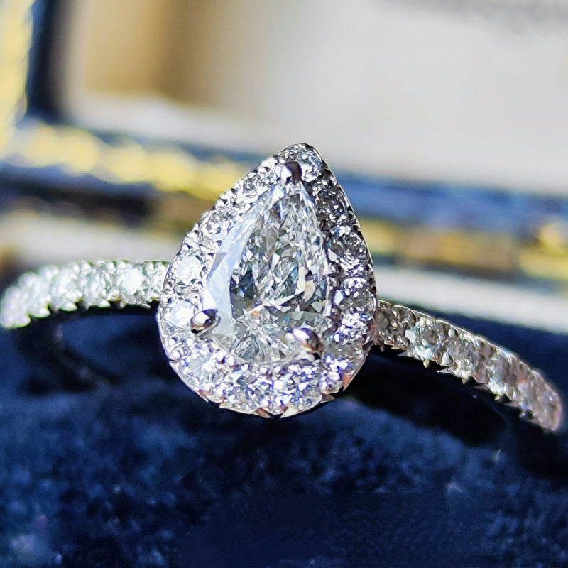 【最高級品質】天然ダイヤモンド0.30ct フローレス Dカラー ペアシェイプ GIA鑑定書付き