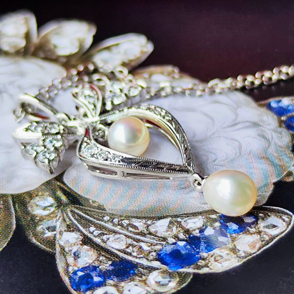 MIKIMOTO ミキモト あこや真珠 淡水真珠 プラチナネックレス