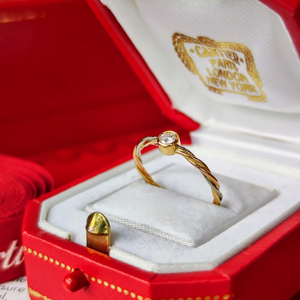 Cartier カルティエ スリーカラーツイストリング 51