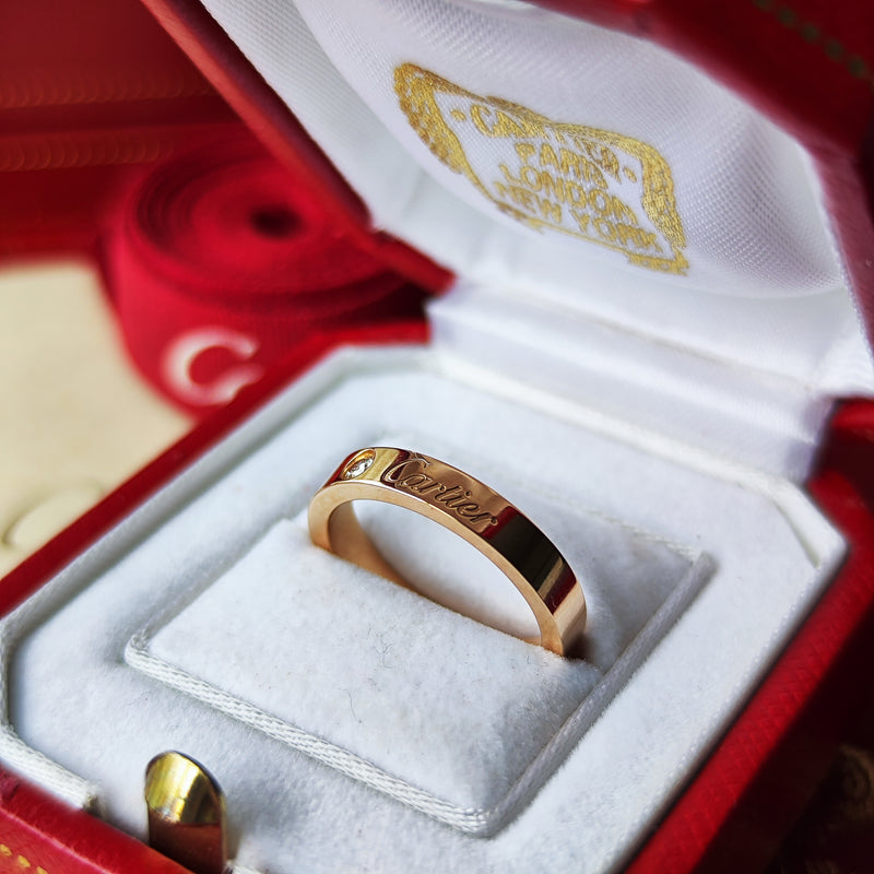 Cartier カルティエ Cドゥ ダイヤモンド リング 18金PG 7号