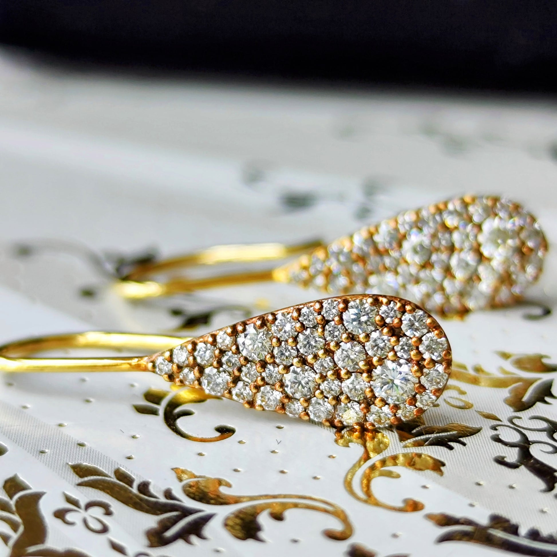 MIKIMOTO ミキモト ダイヤモンド 雫型 ドロップピアス 18金