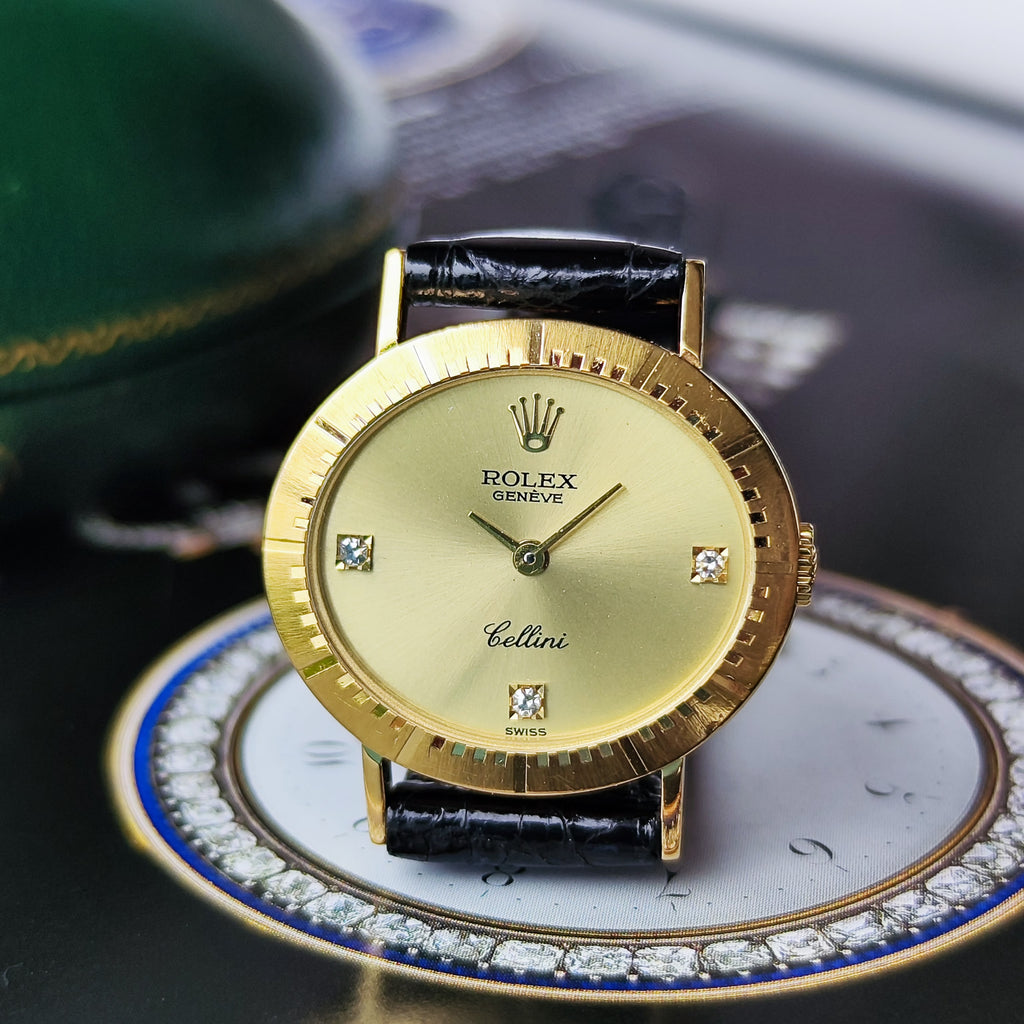 【OH済み】ROLEX ロレックス CELLINI チェリーニ 18金無垢 ダイヤモンド 手巻き腕時計