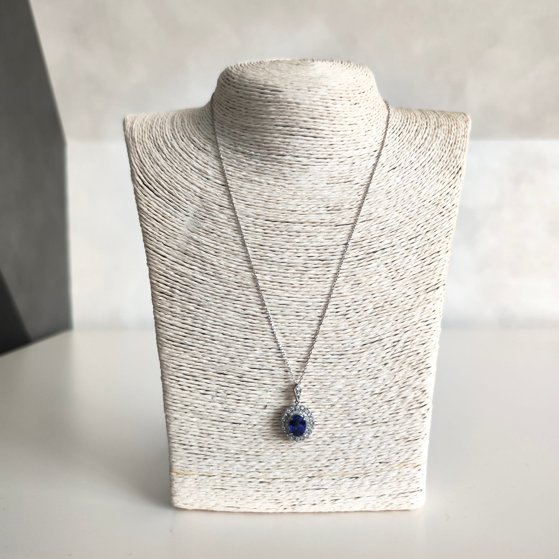 天然タンザナイト 2.27ct 天然ダイヤモンド ネックレス