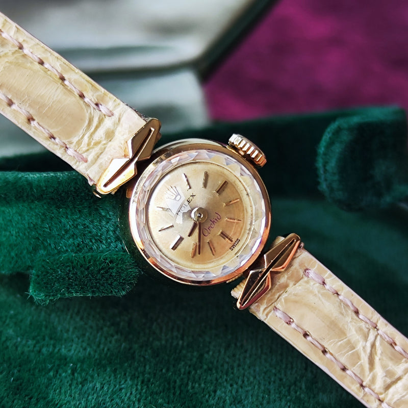 ROLEX ロレックス Orchid オーキッド 18金無垢 手巻き アンティーク腕時計