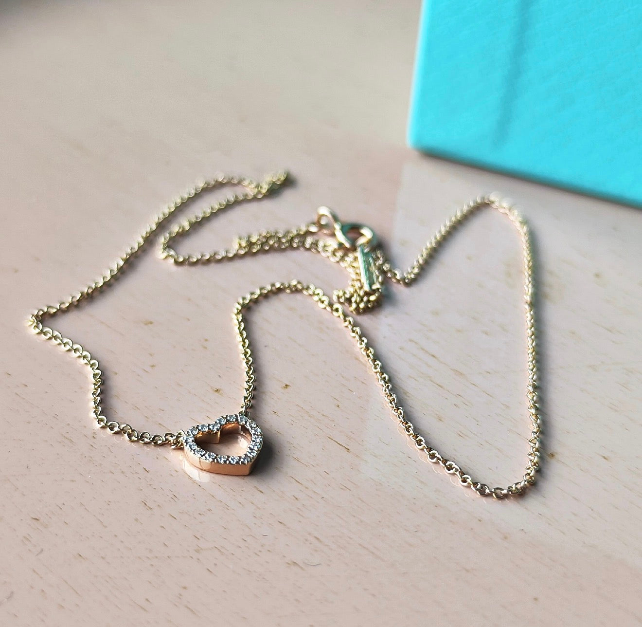 TIFFANY &Co ティファニー メトロハート ダイヤモンド ネックレス