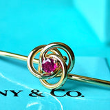 【オールドティファニー】TIFFANY &Co ティファニー 天然ルビー バングル