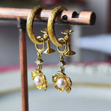 MIKIMOTO ミキモト チャーム イヤリング 18金