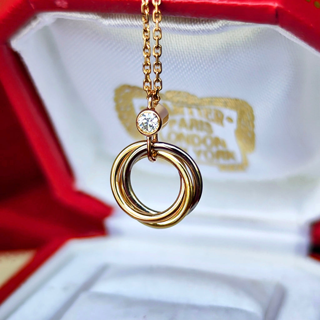 Cartier カルティエ ベビートリニティ ネックレス ダイヤモンド