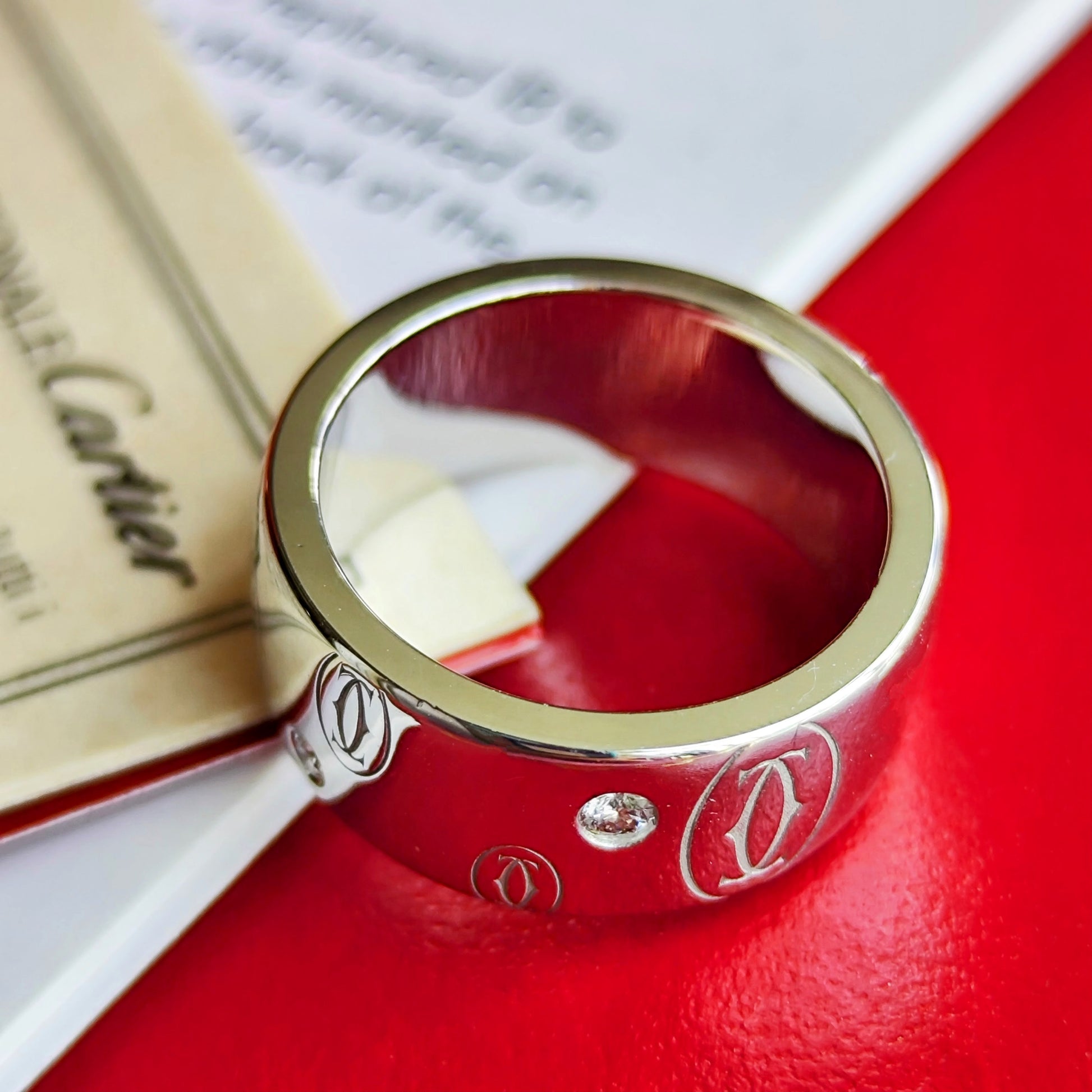 【Cartier 廃盤 レア】Cartier カルティエ ハッピーバースデー ダイヤモンドリング K18WG 51
