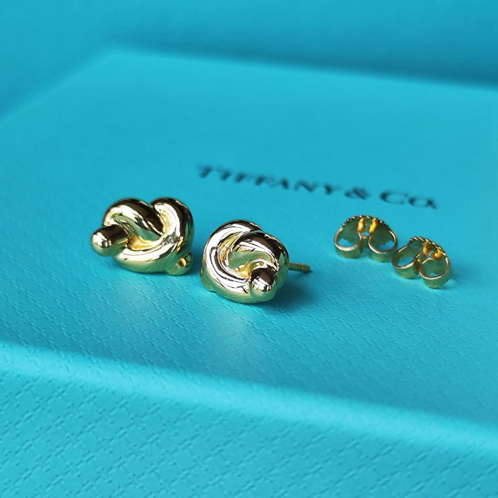 TIFFANY &Co ティファニー ノットピアス 18金YG
