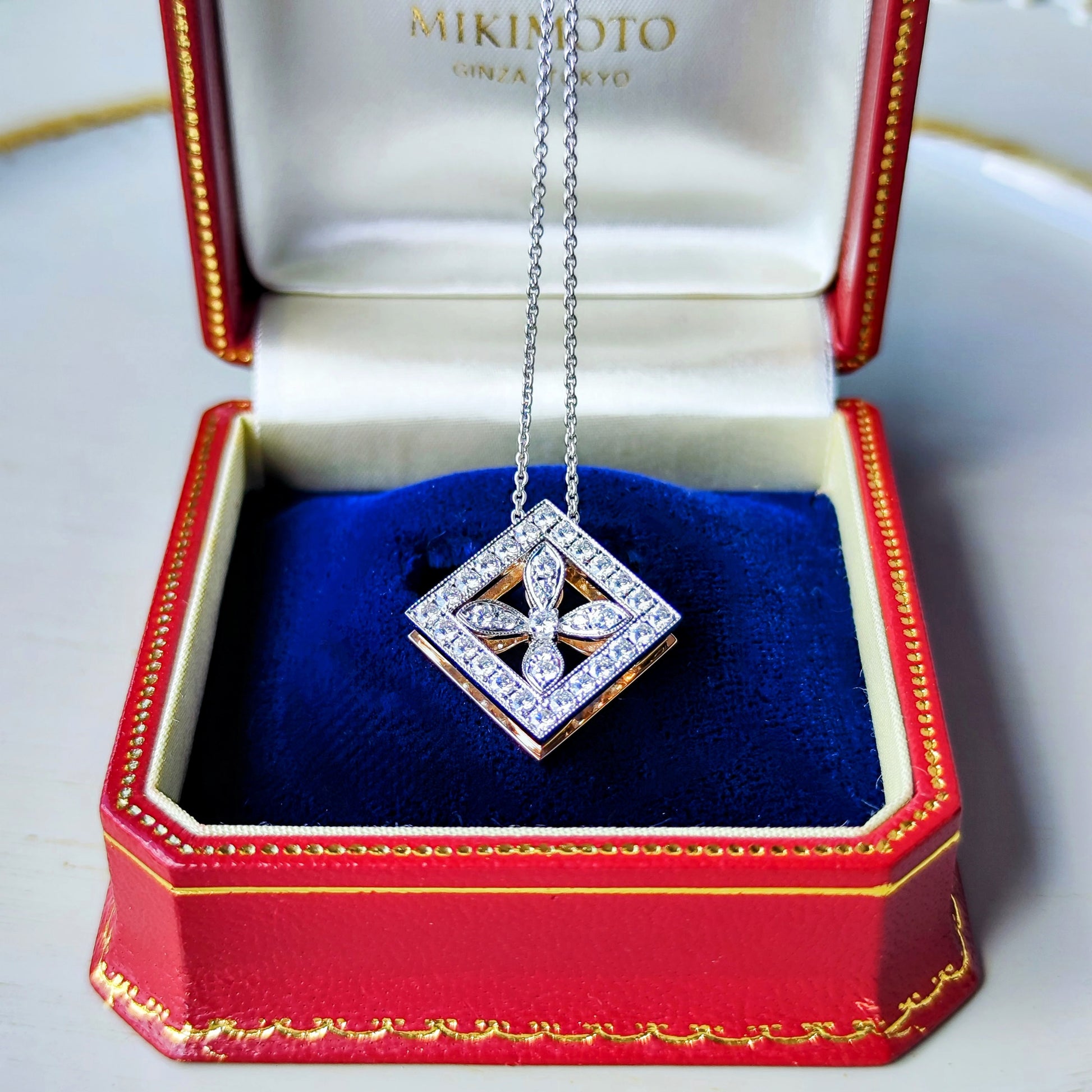 MIKIMOTO ミキモト ダイヤモンド リバーシブル ネックレス