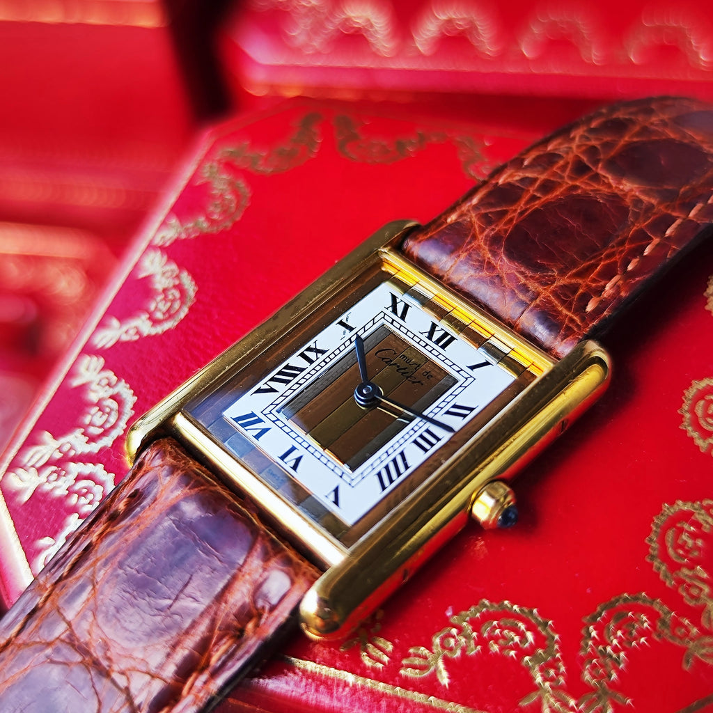 Cartier カルティエ マストタンク LMトリニティミラー文字盤 クォーツ腕時計