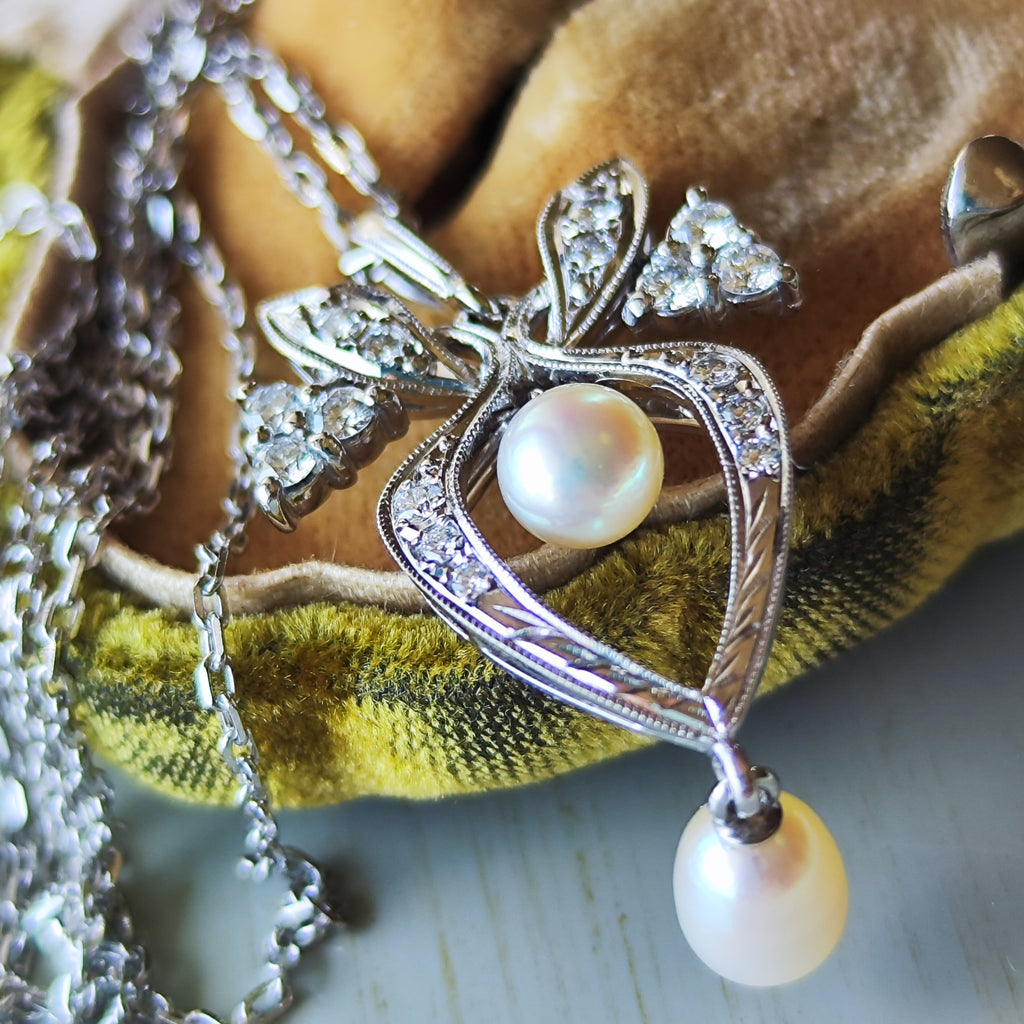 MIKIMOTO ミキモト あこや 淡水真珠 プラチナネックレス