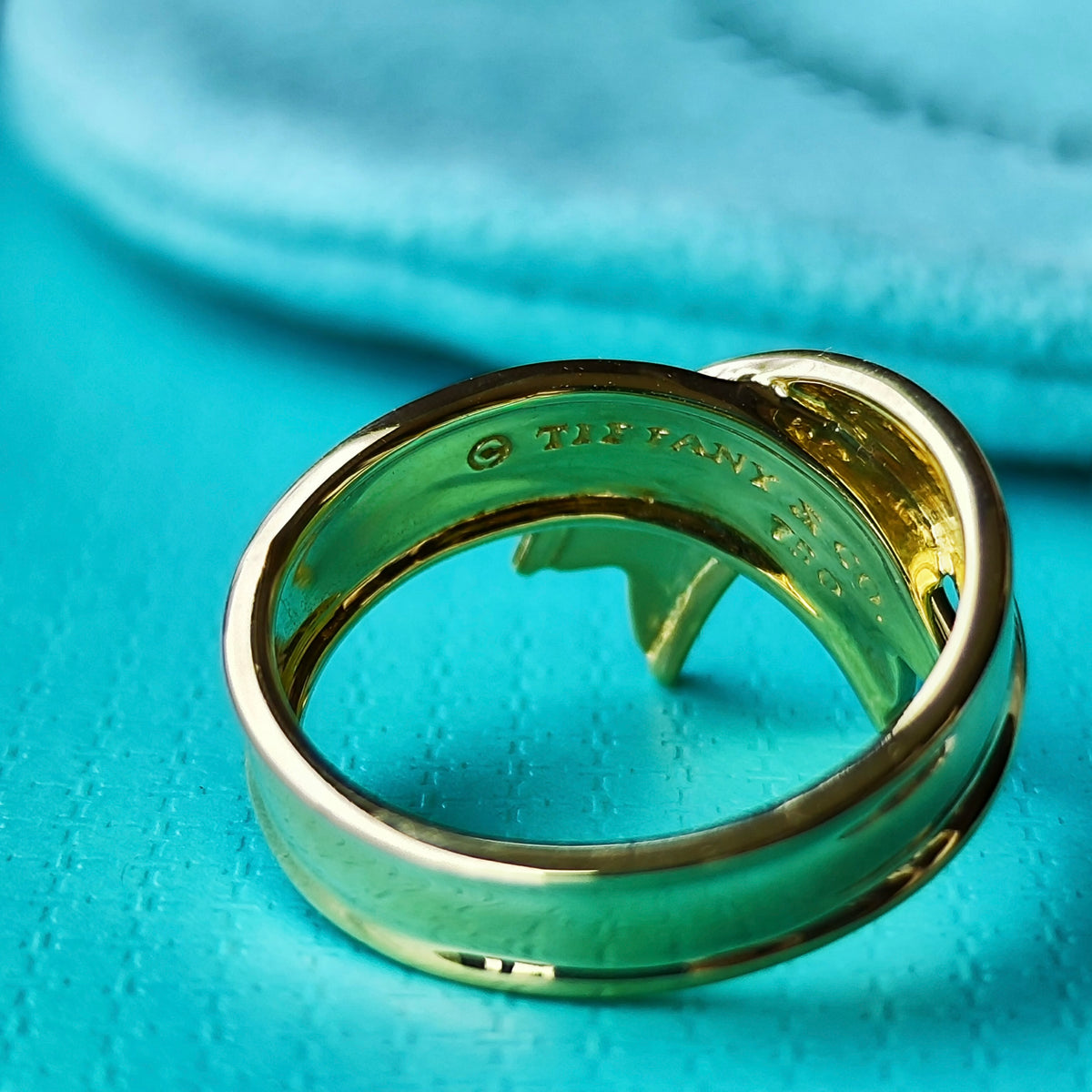 【オールドティファニー】TIFFANY &Co リボンリング 18金YG