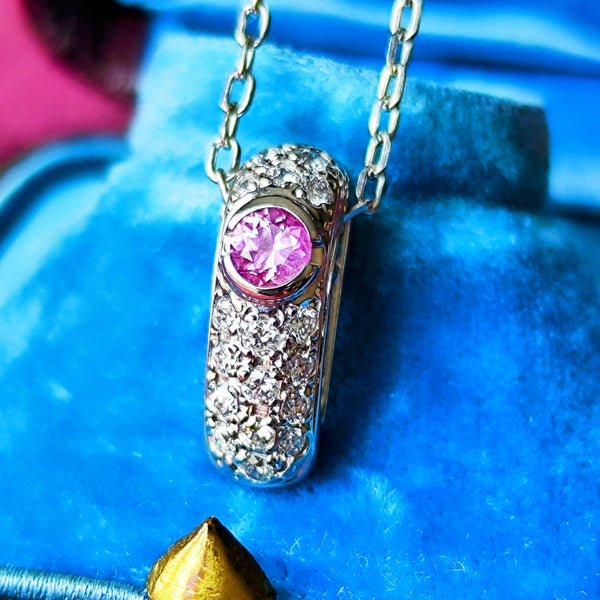 MIKIMOTO ミキモト 天然ピンクサファイア 天然ダイヤモンド ネックレス
