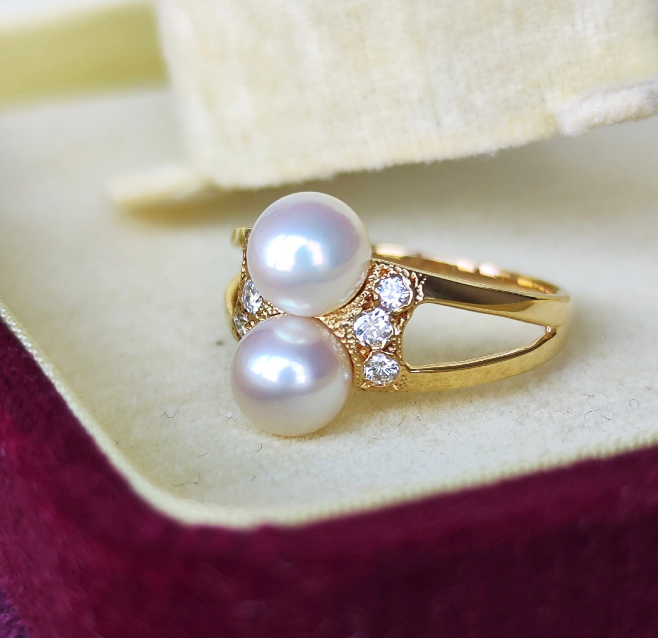 MIKIMOTO ミキモト あこや真珠 ダイヤモンド 18金リング – Mico宝飾店