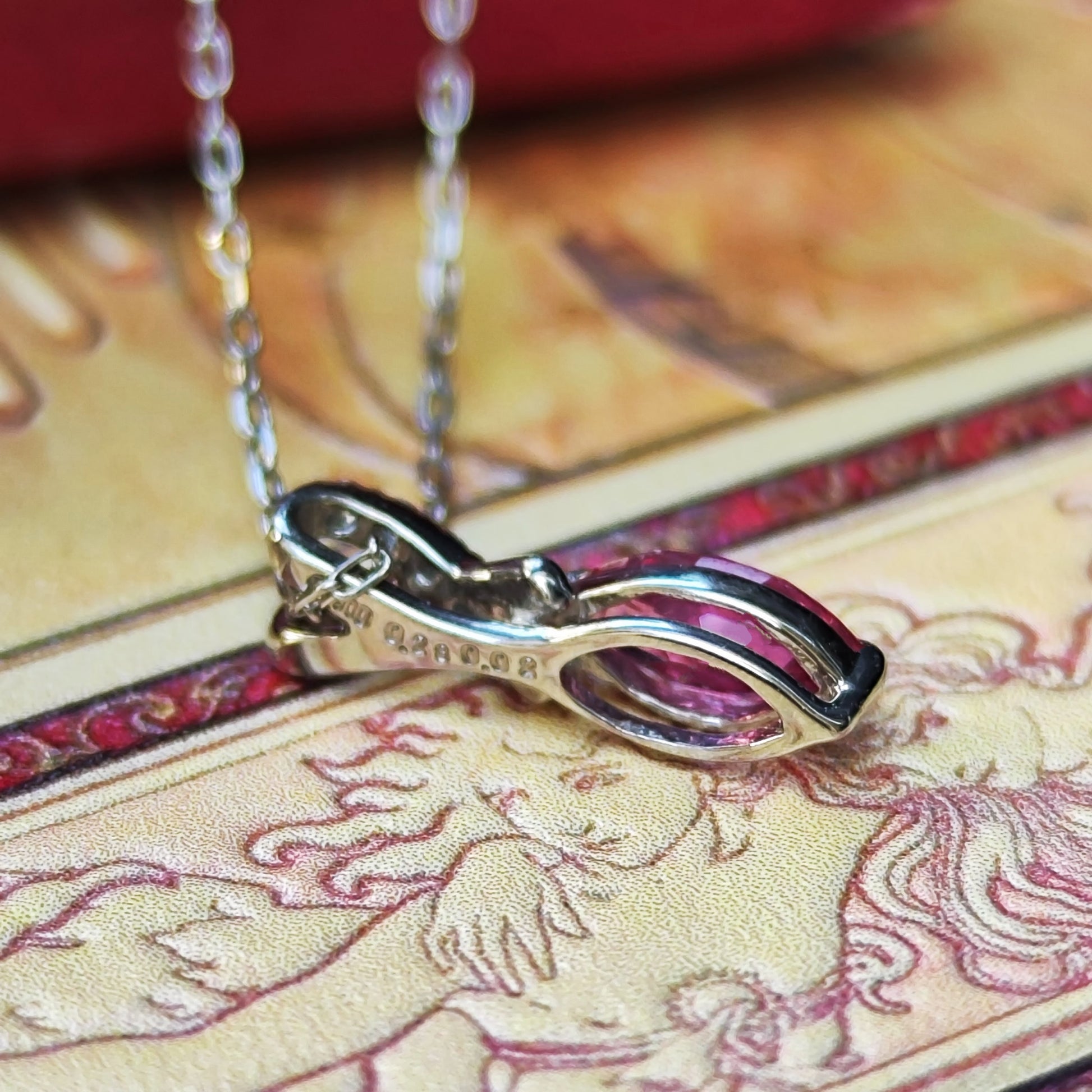 【お値下げ】天然ウィンザーサファイア 天然ダイヤモンド ネックレス