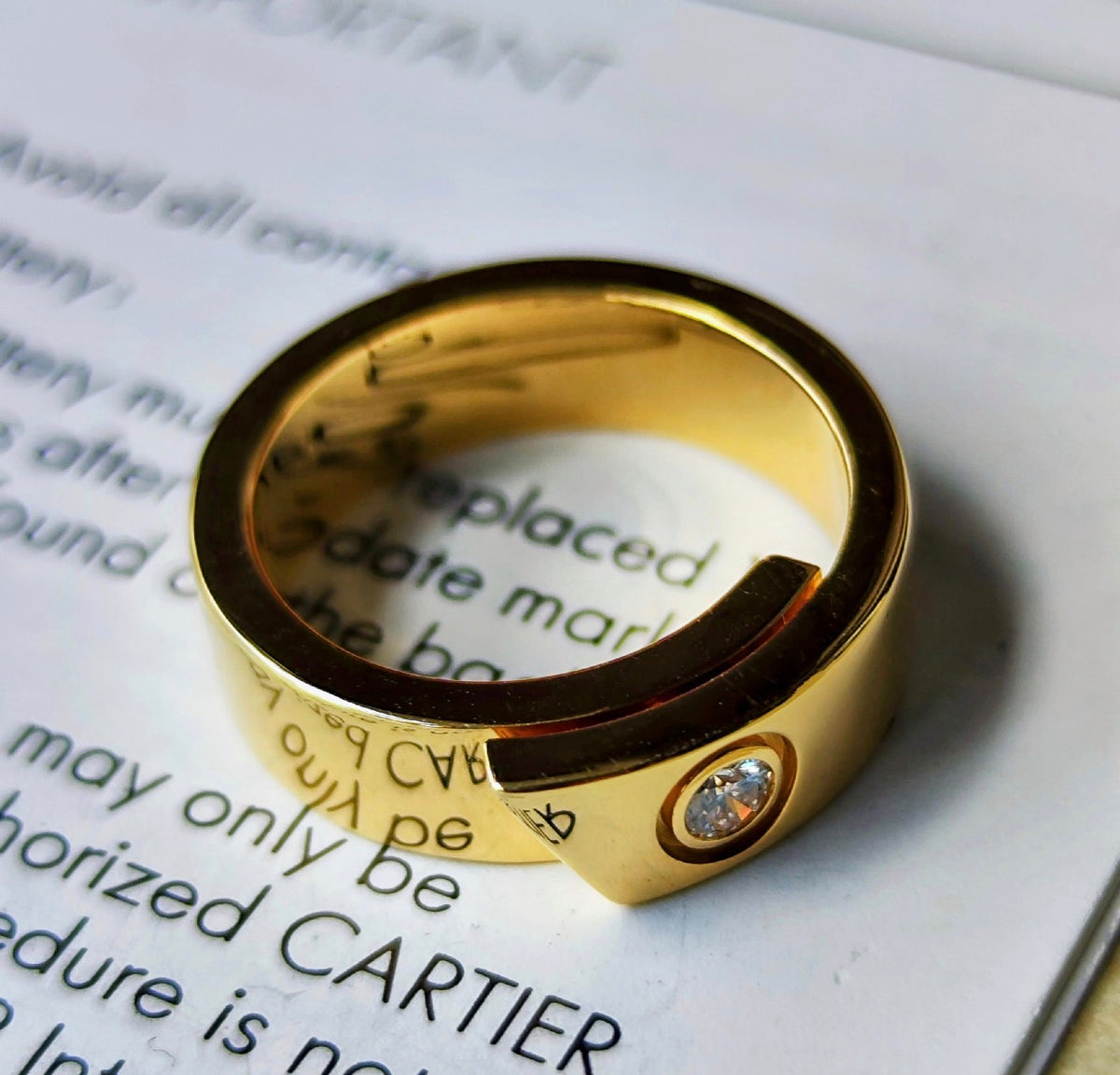 【Cartier 廃盤】カルティエ アニバーサリーリング ダイヤモンド 18金YG 50