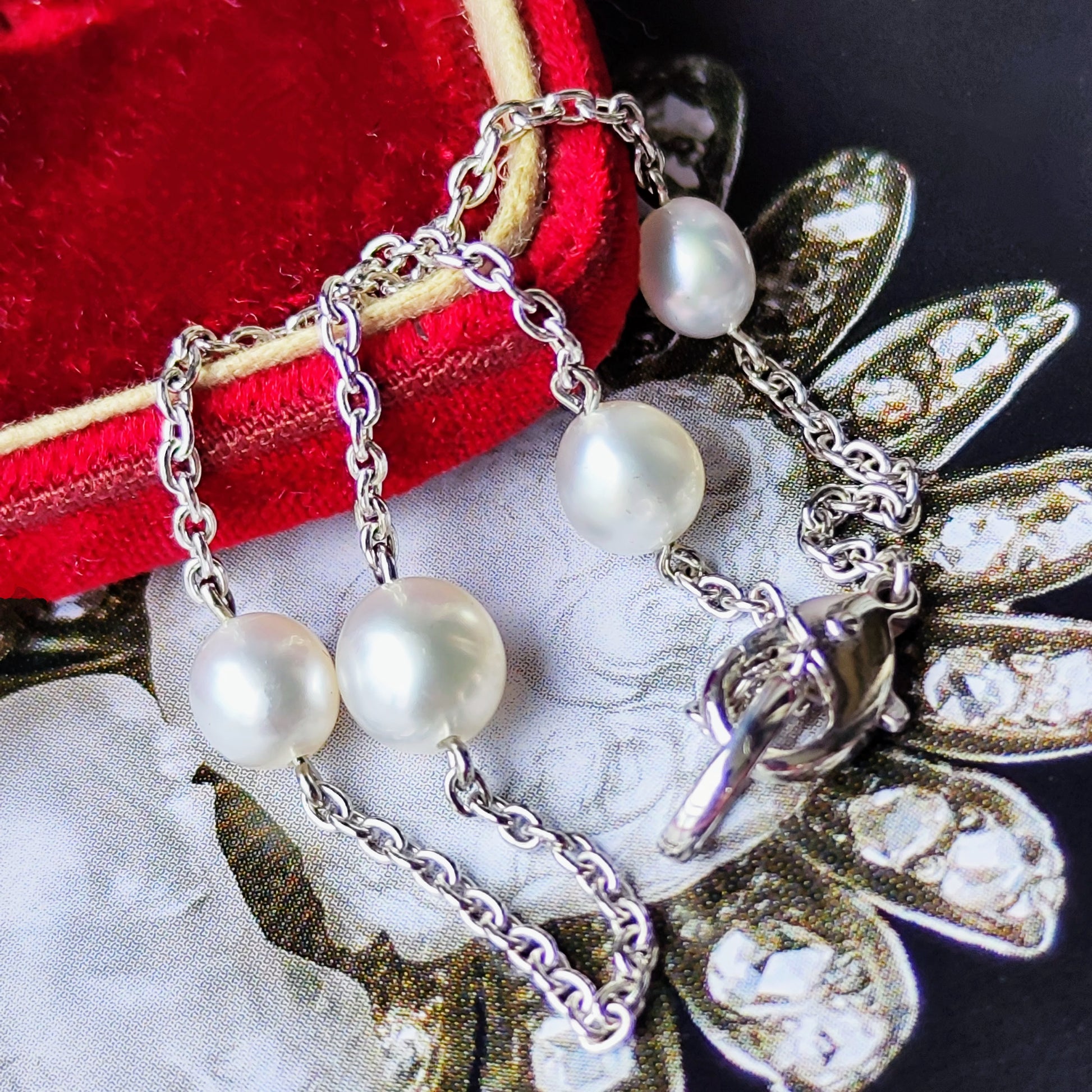 MIKIMOTO ミキモト  白蝶真珠 ブレスレット 18金WG