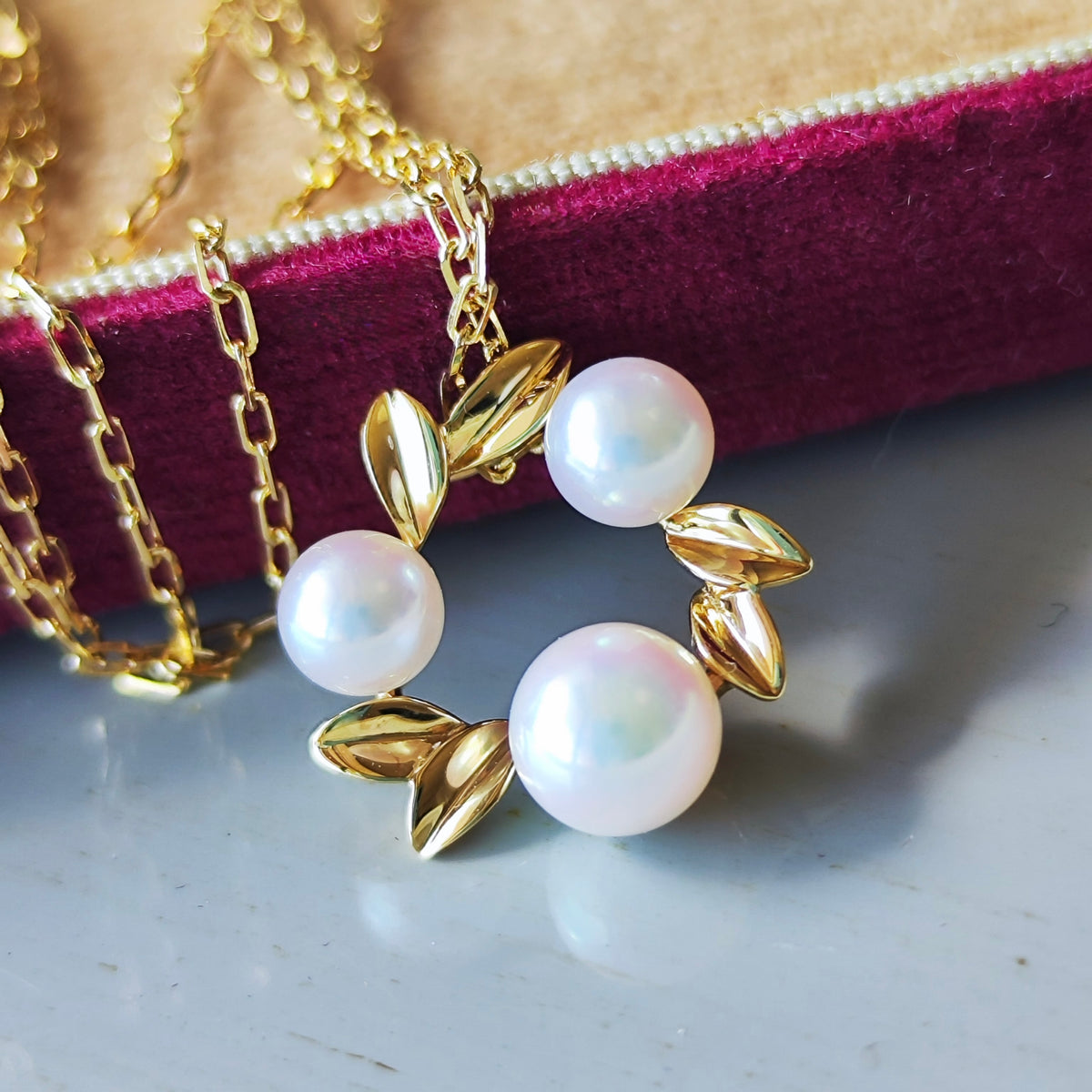 MIKIMOTO ミキモト あこや真珠 ネックレス 18金