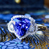 天然タンザナイト 1.91ct 天然ダイヤモンド リング