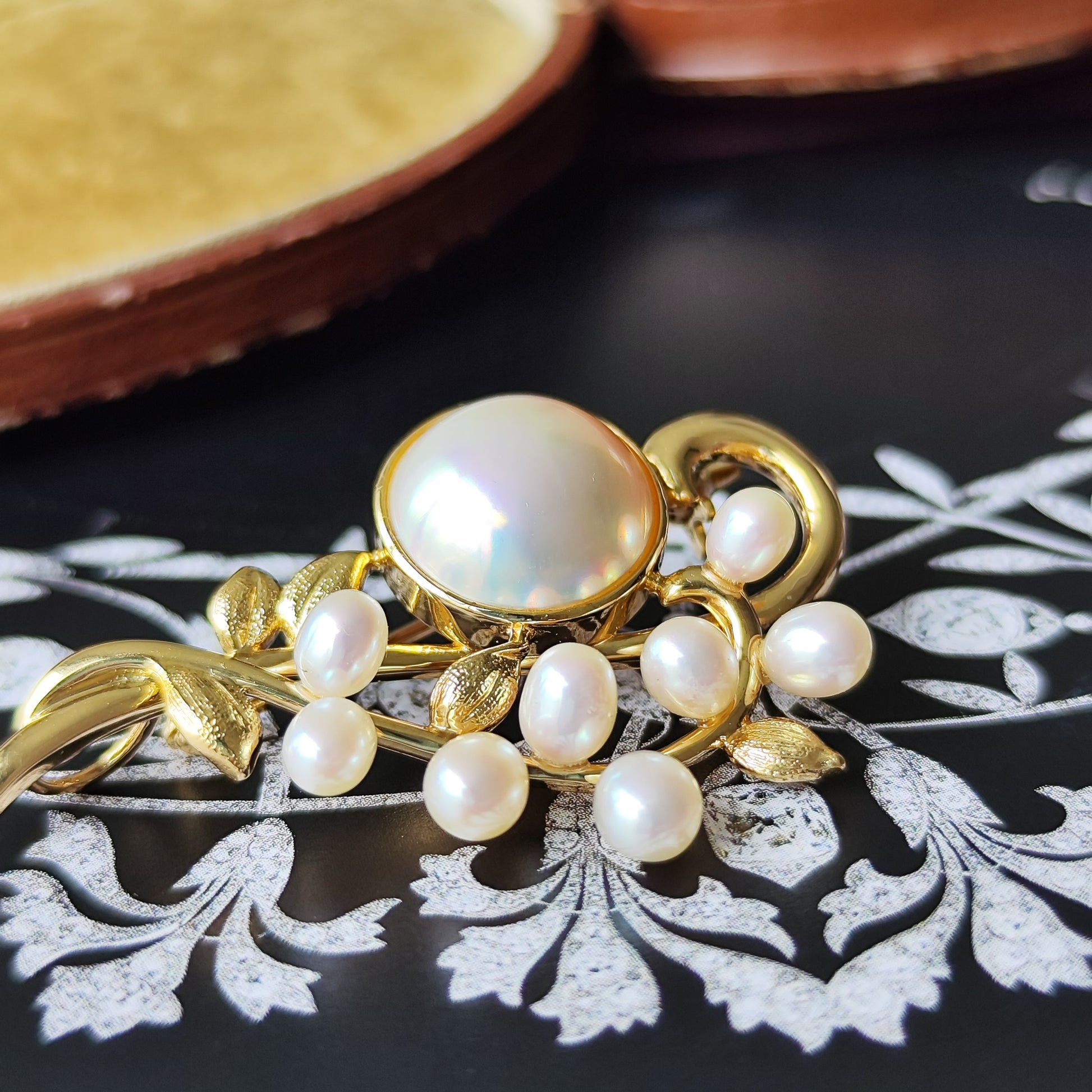 TASAKI 田崎真珠 マベパール 淡水真珠 ブローチ 兼 ペンダントトップ