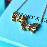 TIFFANY &Co ティファニー バタフライ ダイヤモンド ネックレス