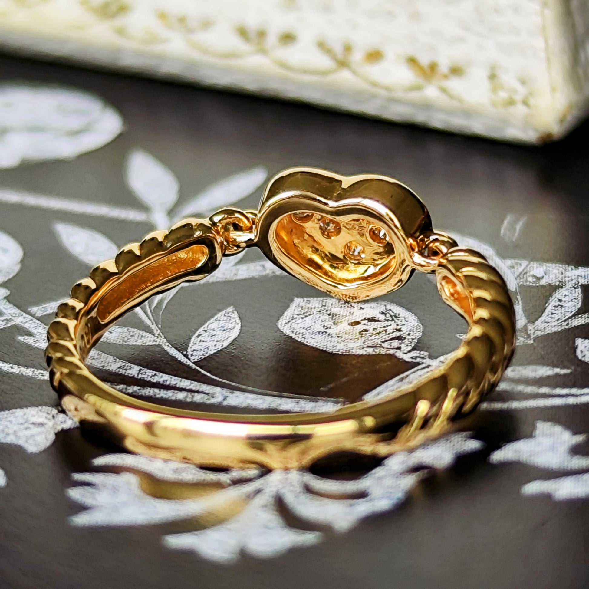 TASAKI 田崎真珠 天然ダイヤモンド ハートモチーフ パヴェリング