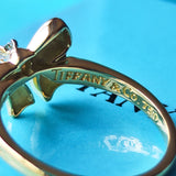 TIFFANY&Co ティファニー リボンリング ダイヤモンド K18YG