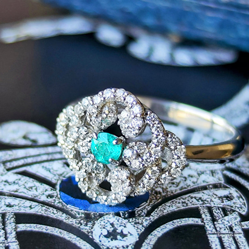 【ブラジル産 GIA】天然パライバトルマリン 天然ダイヤモンド リング