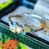 天然イエローダイヤモンド 天然パライバトルマリン リング