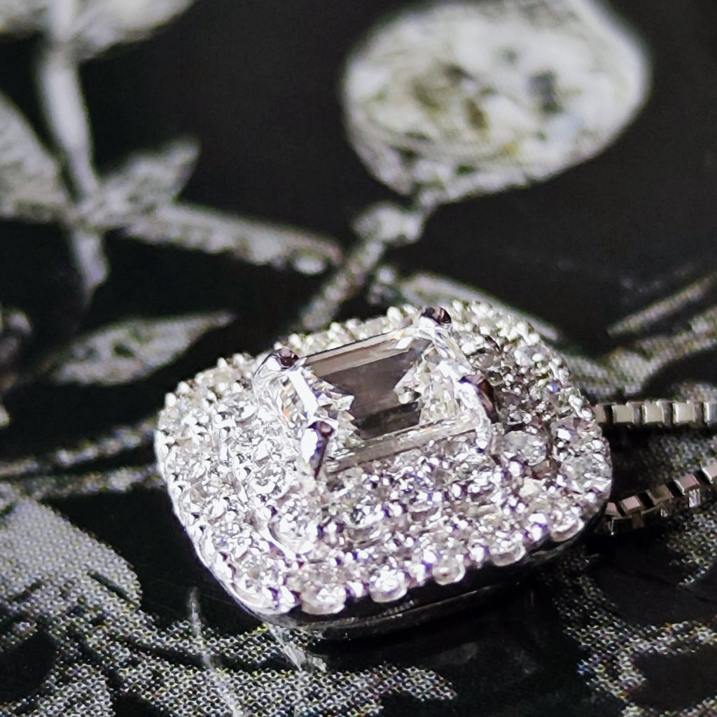 【インターナリーフローレス】天然ダイヤモンド 0.31ct Fカラー ネックレス GIA