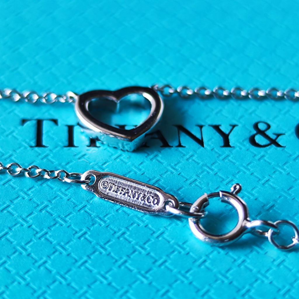 TIFFANY &Co ティファニー メトロハート ダイヤモンド ネックレス 18金WG