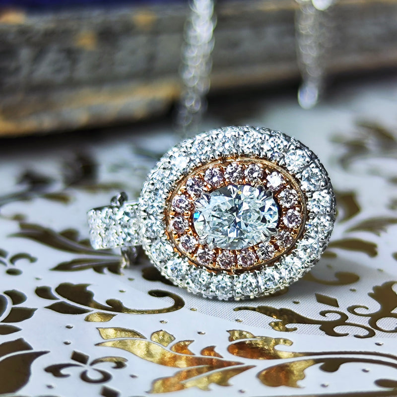 【Dカラー】天然ダイヤモンド 0.30ct VS2 ピンクダイヤ ネックレス