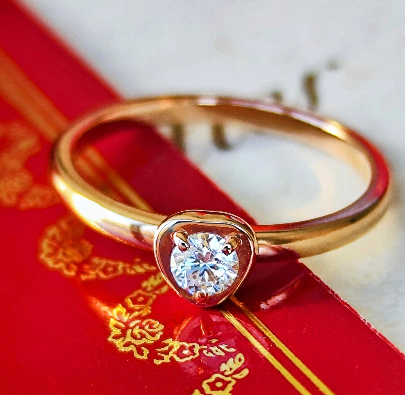 Cartier カルティエ ディアマンレジェ
ドゥハート ダイヤモンドリング 18金PG 49