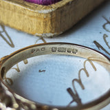 【イギリス アンティーク】天然アルマンディンガーネット ファイブストーンリング