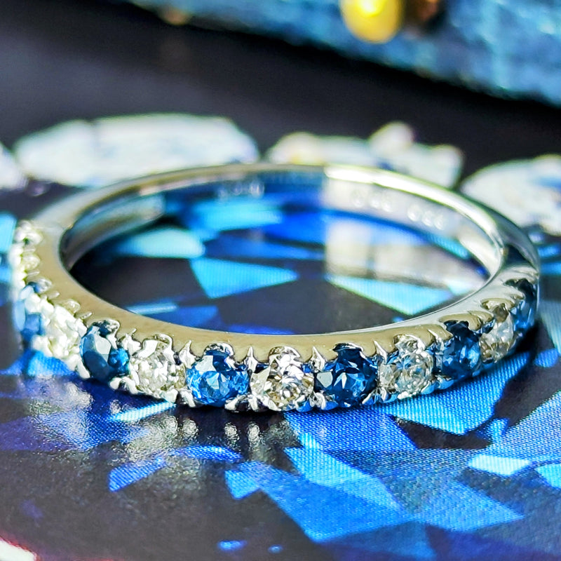 天然コバルトブルースピネル 天然ダイヤモンド リング