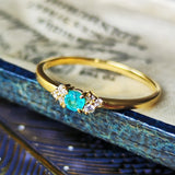 天然パライバトルマリン 天然ダイヤモンド リング