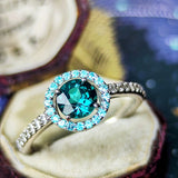 天然トルマリン 天然パライバトルマリン 天然ダイヤモンド プラチナリング