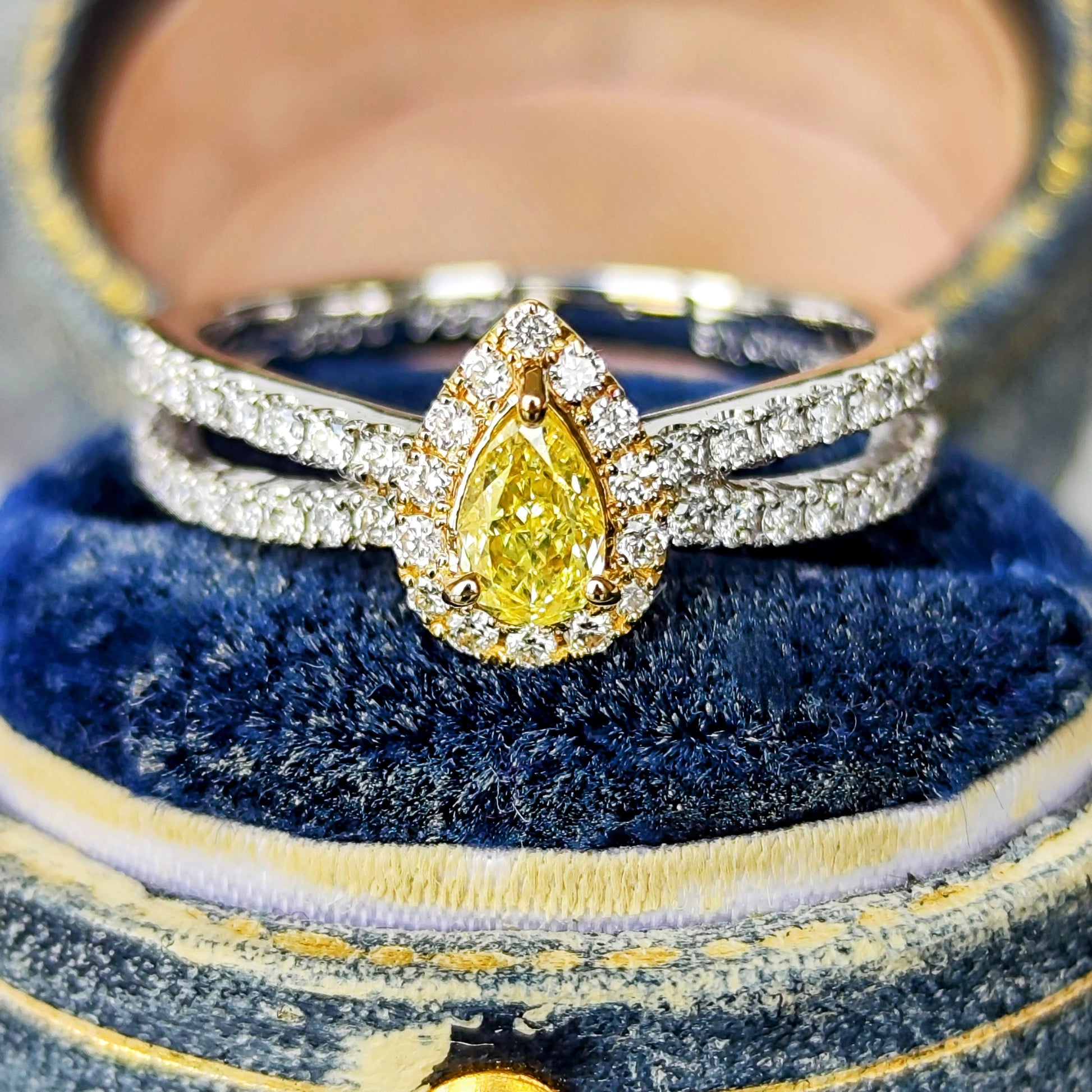 【イエローダイヤ】天然ダイヤモンド FANCY INTENSE YELLOW リング